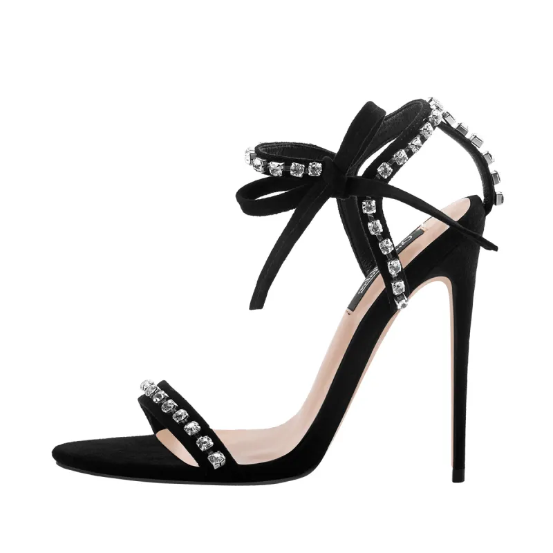 Ankle Strap Rhinestone Stiletto Sandals sold by Onlymaker