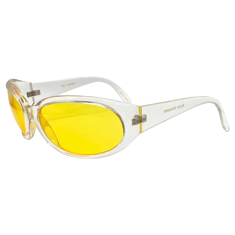 YOLKED Round Sports Sunglasses | Blue-Blocker | Night Driving sold by Giant Vintage