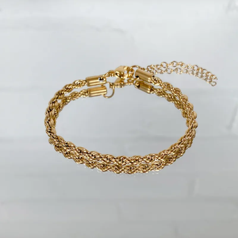 Rope Chain Anklet | Gold sold by PRYA