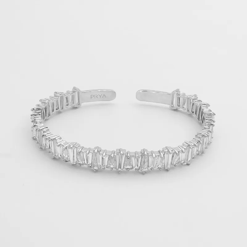 Jada Baguette CZ Bracelet Thick  | Silver sold by PRYA