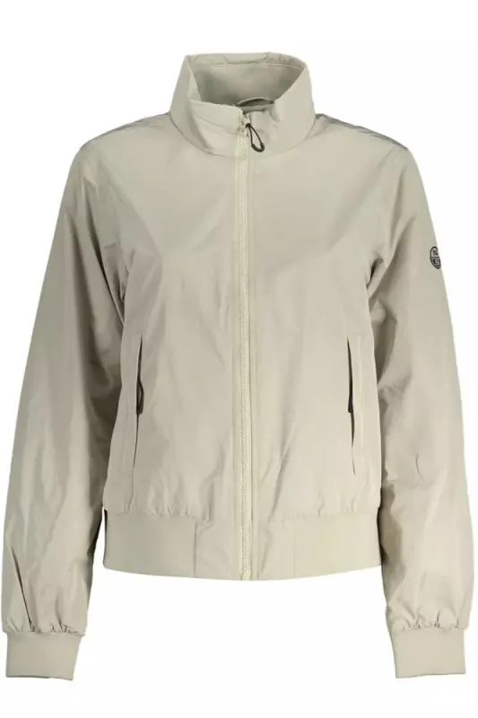 Gray Polyester Women Jacket sold by Louxly