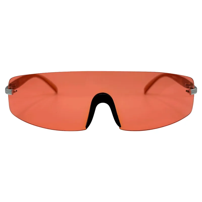 LIMEADE Rimless Shield Sunglasses sold by Giant Vintage