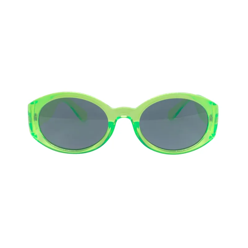 BLAH BLAH BLAH Neon Green Round Sunnies sold by Giant Vintage