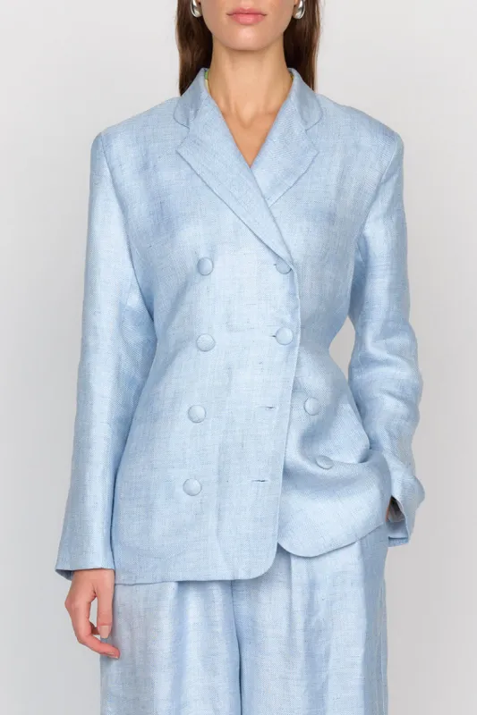 Emilia Blazer - Chambray sold by Christy Lynn