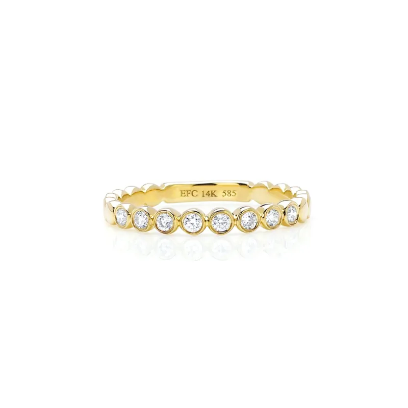 Diamond Bezel Stack Ring sold by EF Collection