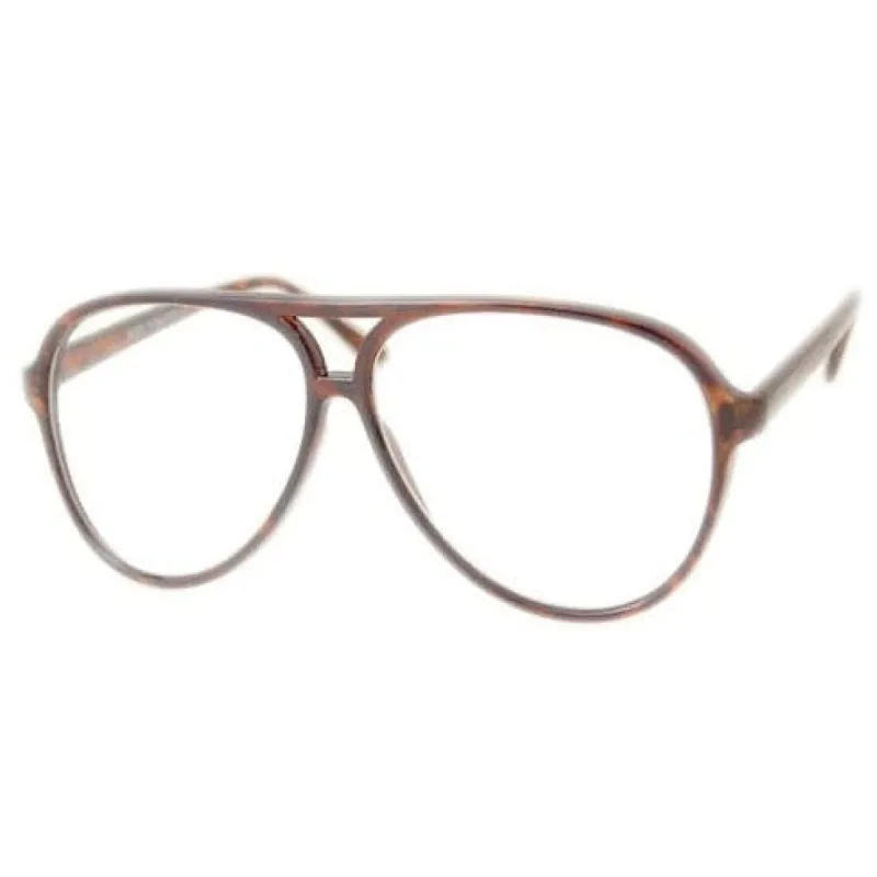 PROTRACTOR Tortoise Clear Glasses sold by Giant Vintage