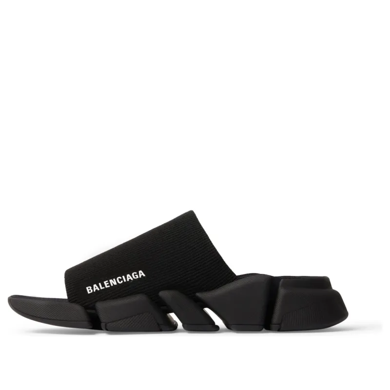 Balenciaga Speed 2.0 Recycled Knit Sandals 'Black' 711453W2DB11000 sold by KicksCrew