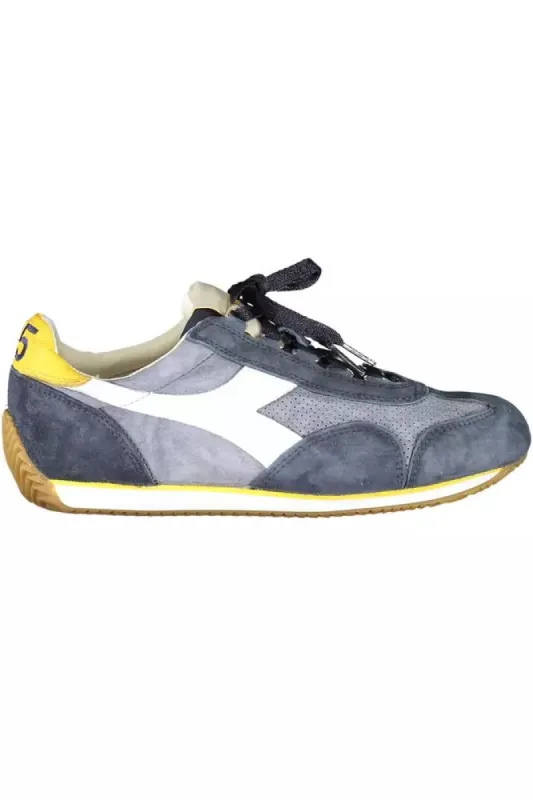 Blue Leather Women Sneaker sold by Louxly