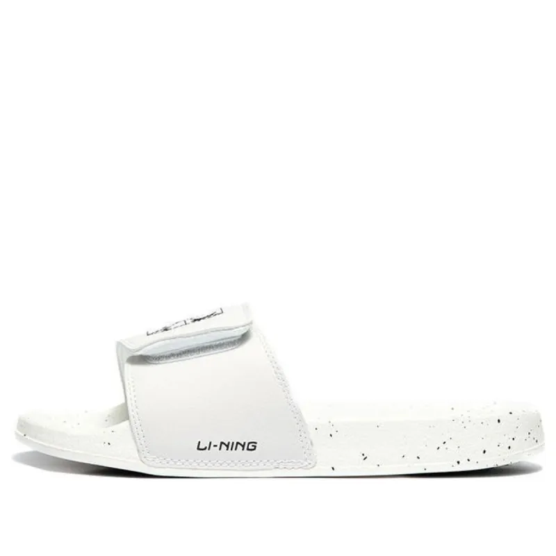 (WMNS) Li-Ning Sports Slides 'White Black' AGAQ026-1 sold by KicksCrew