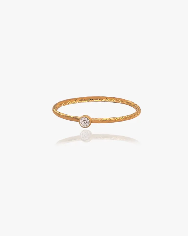 Gemstone Petit Solitaire Ring sold by Midori Jewelry Co.