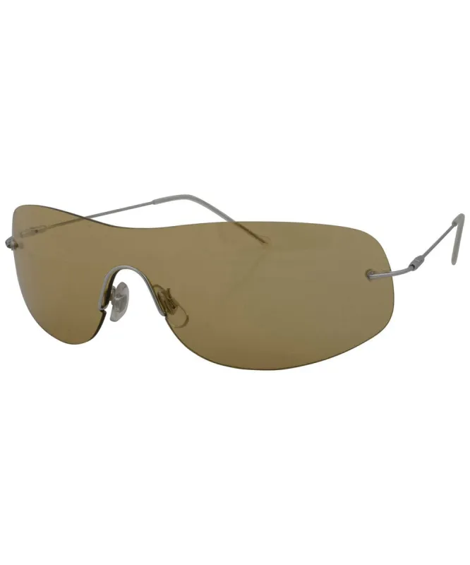 STARS Brown Rimless Sunglasses sold by Giant Vintage