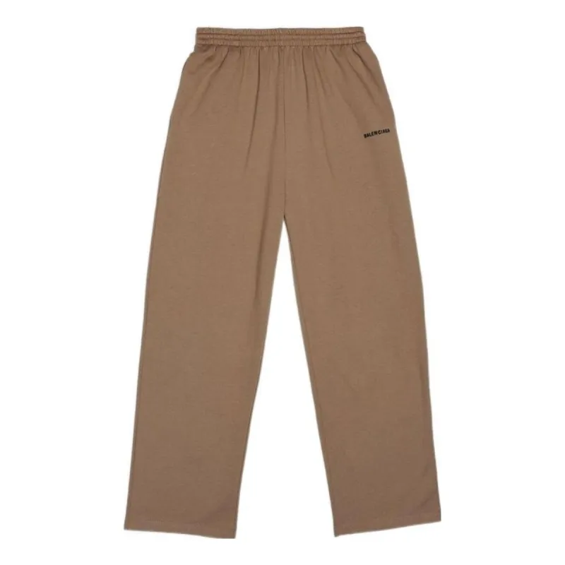 Balenciaga Embroidered Logo Cotton Jogging Pants 'Brown' 674594TMVF57761 sold by KicksCrew