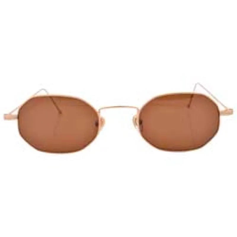 PLUMA Gold Oval Sunglasses sold by Giant Vintage