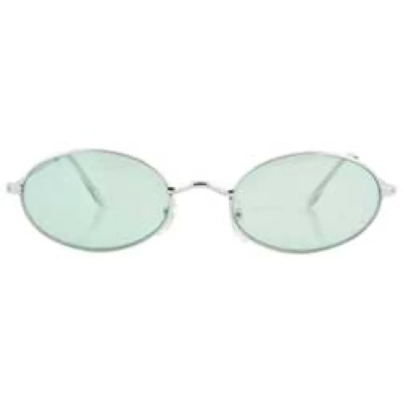 UPGRADE Silver/Green Oval Sunglasses sold by Giant Vintage