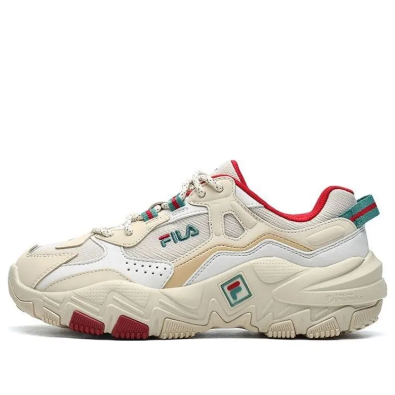 (WMNS) FILA Disruptor 2 Sneakers 'Beige White Red' F12W216132FAN sold by KicksCrew