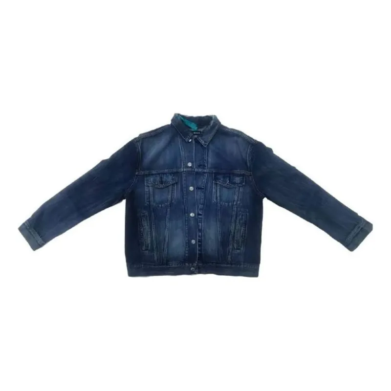 Balenciaga Back Logo Denim Jacket 'Blue' 557351TBP484009 sold by KicksCrew