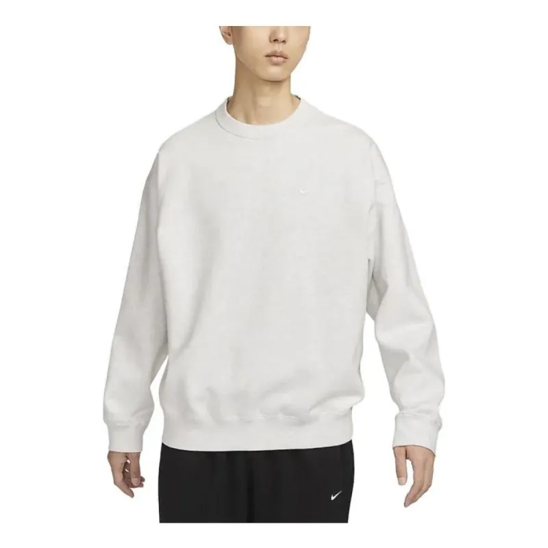 Nike Solo Swoosh Fleece Crewneck 'White' DX1362-051 sold by KicksCrew