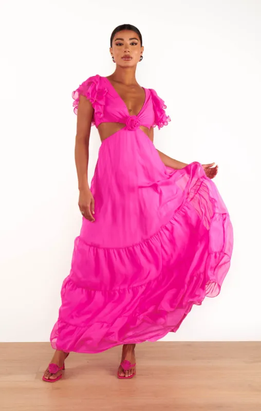 Christine Maxi Dress ~ Shocking Pink Chiffon sold by Show Me Your MuMu