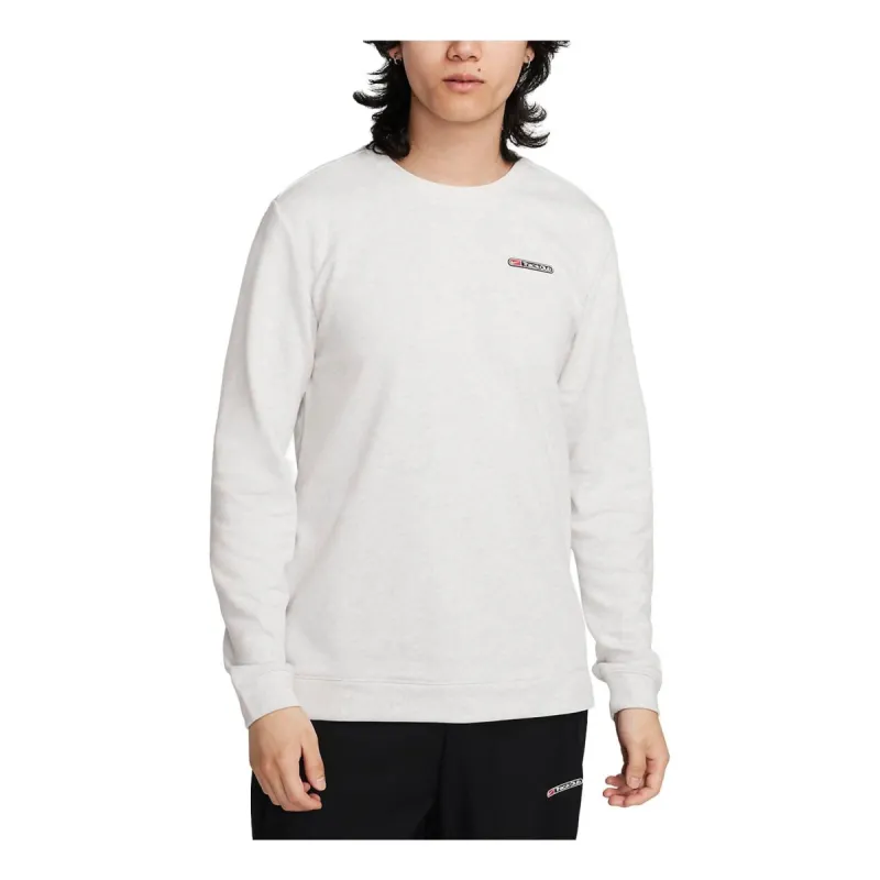 Nike Dri-FIT Track Club Fleece Long-Sleeve Crew Neck Running Sweatshirt 'White' FB5510-025 sold by KicksCrew