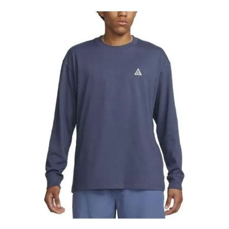 Nike ACG Long Sleeve Logo T-Shirt 'Thunder Blue' FQ3738-437 sold by KicksCrew
