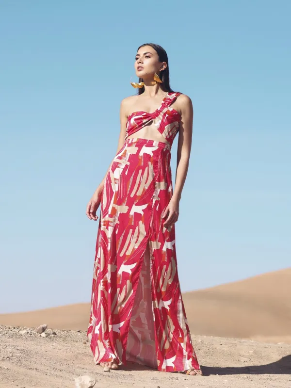 Dalia Dress - Abstract Rose sold by Diarrablu