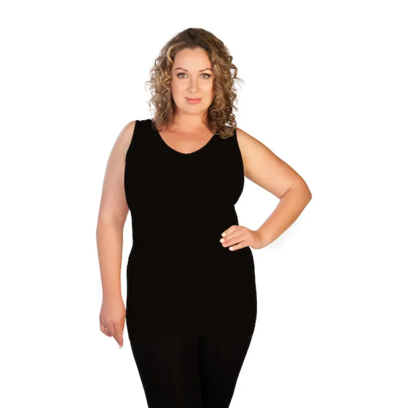 Plus V-Neck Tank Top sold by skinnytees