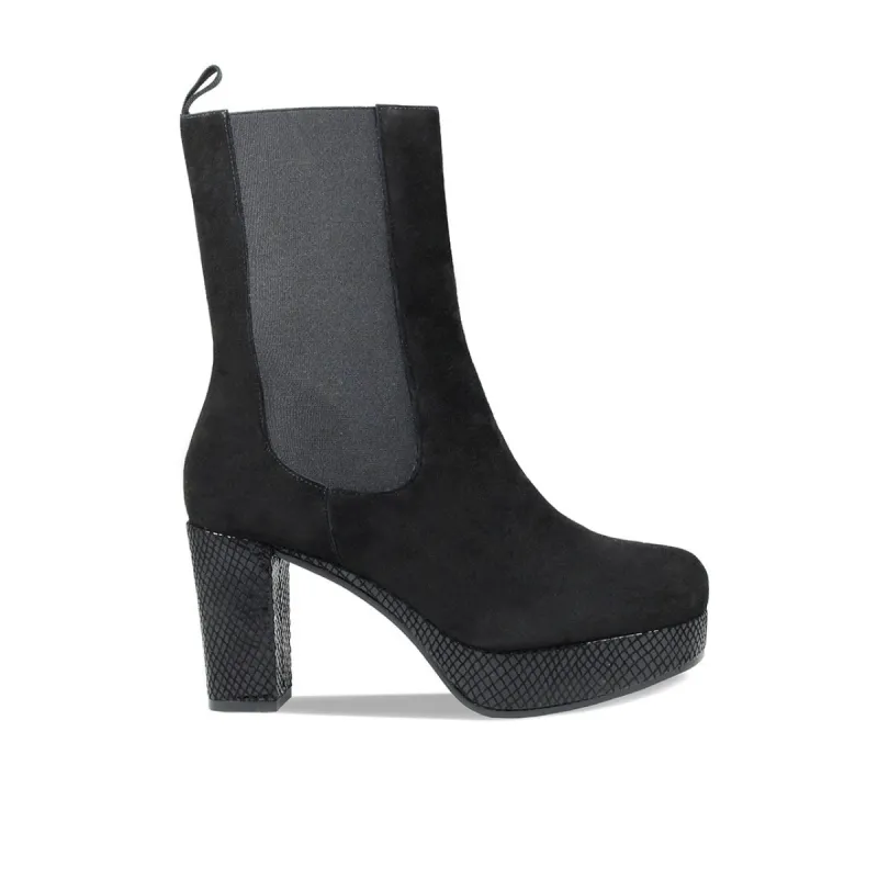 Raven: Black Suede & Snake Print Leather sold by Sole Bliss