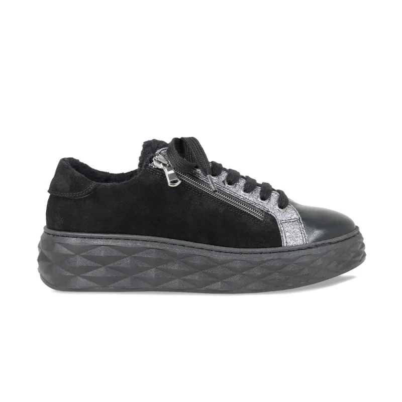Porto Fur: Black Leather & Suede sold by Sole Bliss
