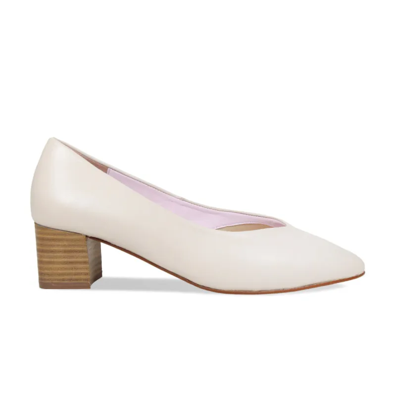 Ingrid: Cream Leather sold by Sole Bliss
