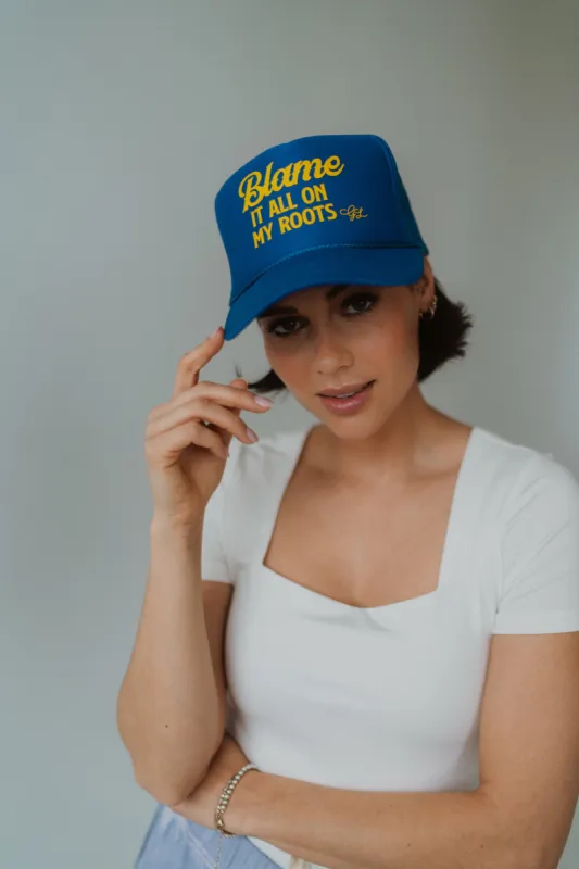 Blame It All On My Roots Trucker Hat sold by Goldie Lew