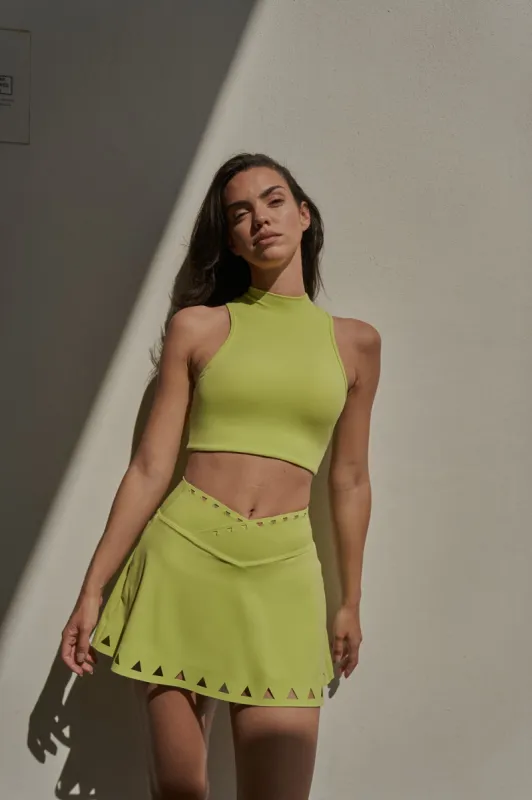V-waist Laser Cut Tennis Skirt sold by WISKII Active