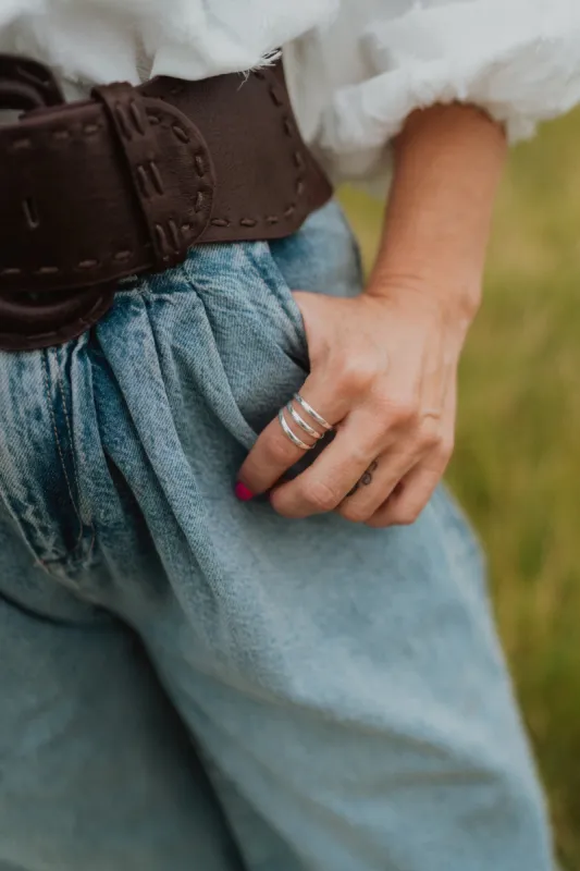 Swirl Ring | Silver sold by Goldie Lew