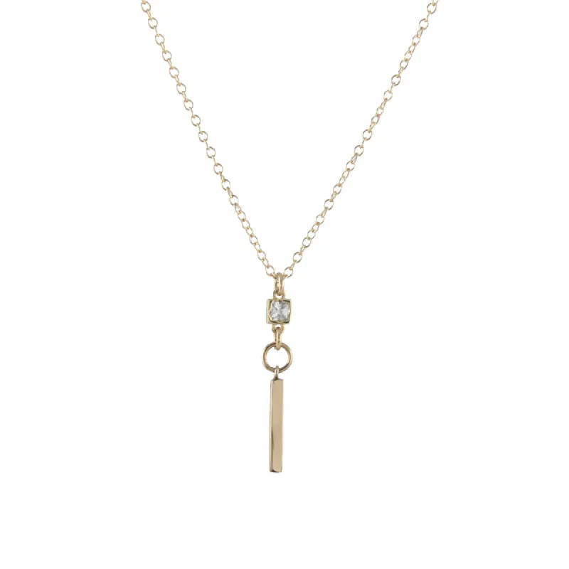 CZ Bar Necklace sold by Peggy Li Creations