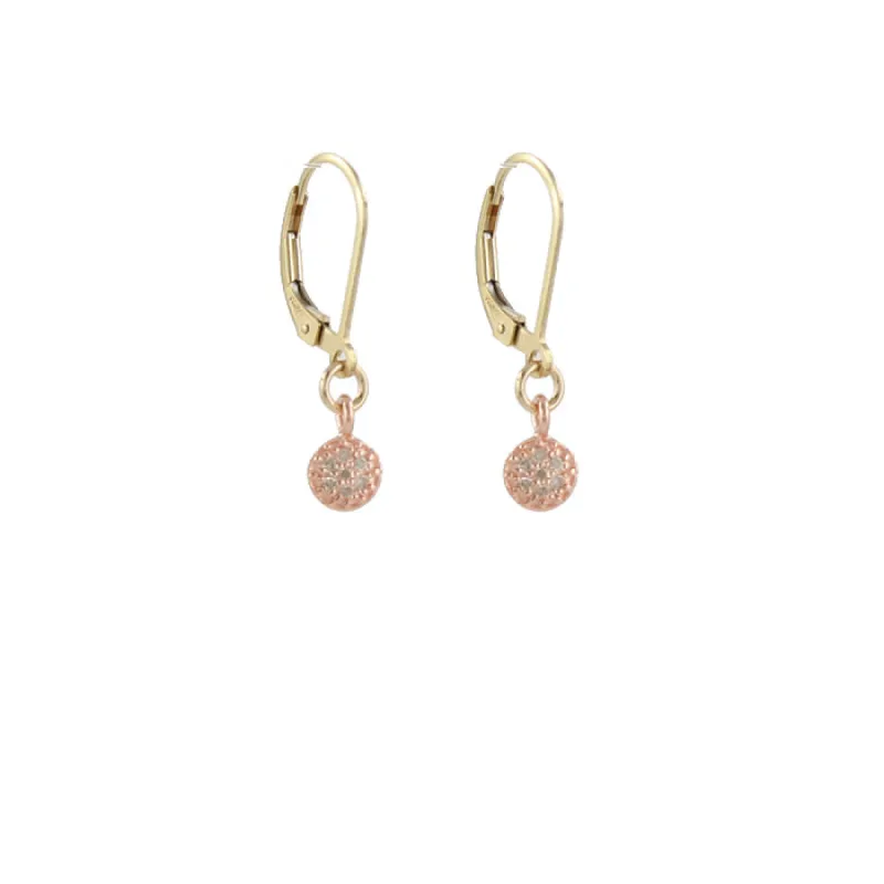 Mini Pave Diamond Earrings sold by Peggy Li Creations