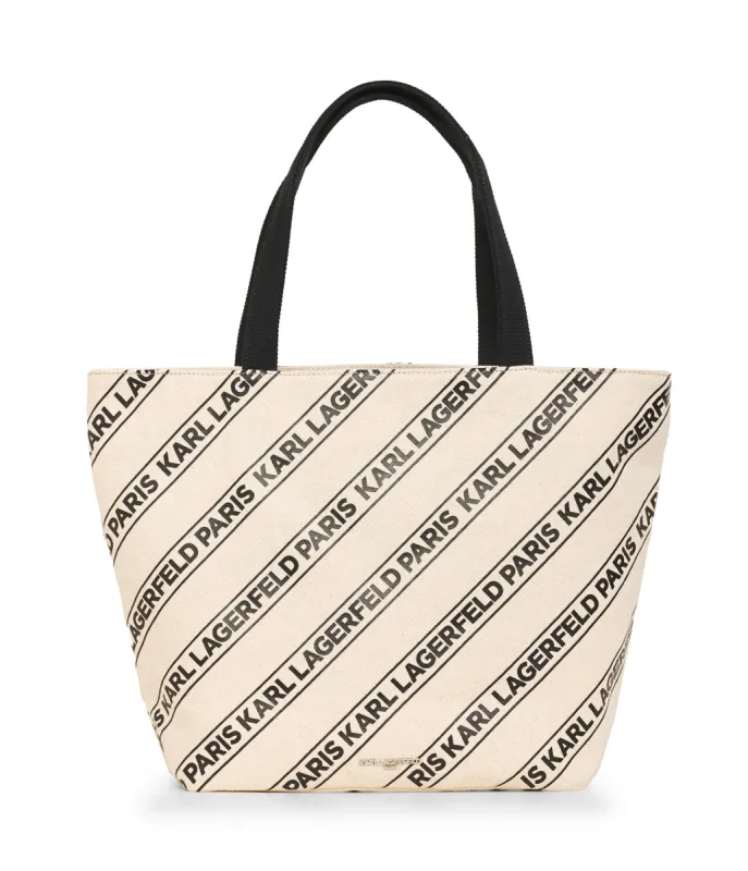 【在庫有即発】Karl Lagerfeld CANNES CANVAS TOTE C'EST LA VIE Cannes Totes | Karl Lagerfeld Paris