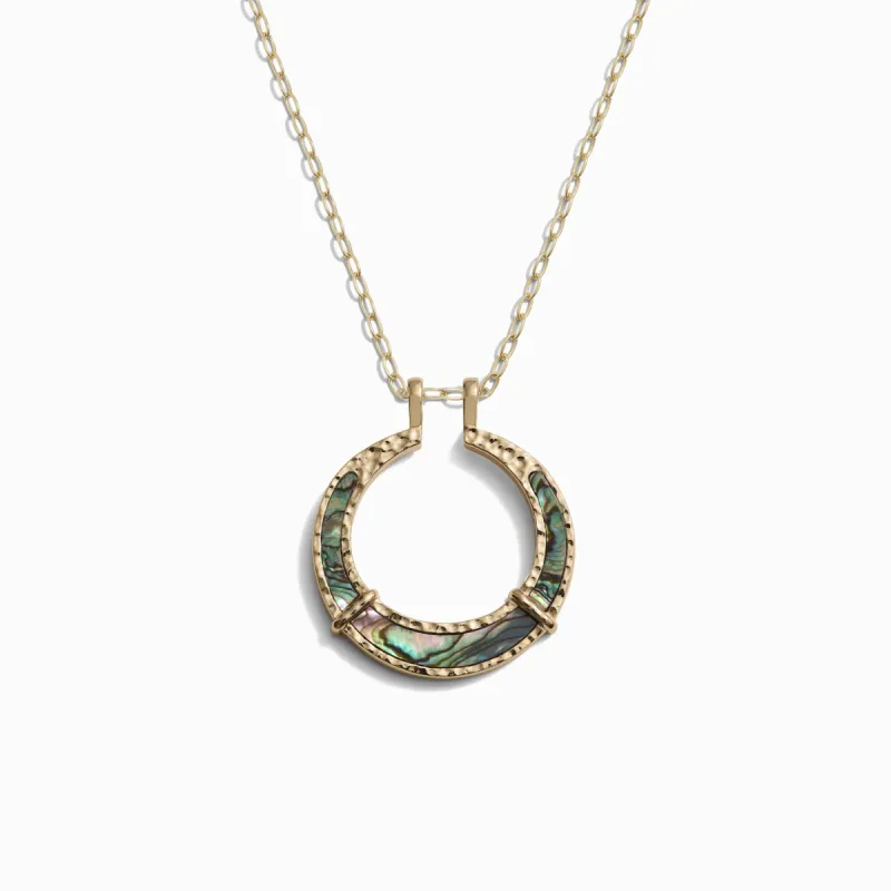 Gemstone Halo Necklace sold by Awe Inspired