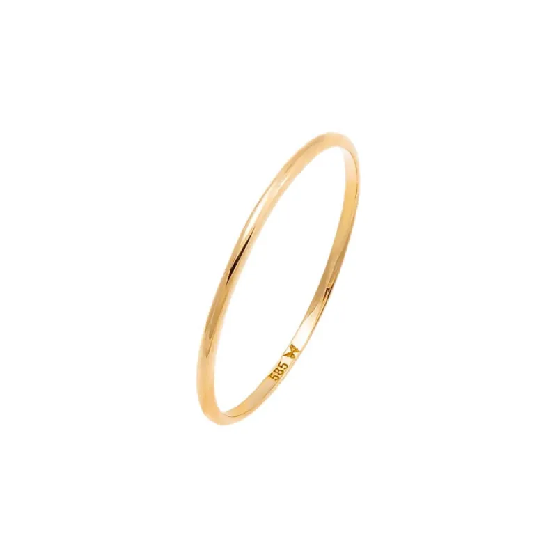 Solid Thin Eternity Band 14K sold by Adina Eden's