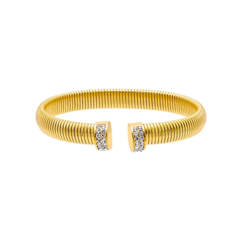 Pave Wide Snake Open Claw Bangle Bracelet sold by Adina Eden's