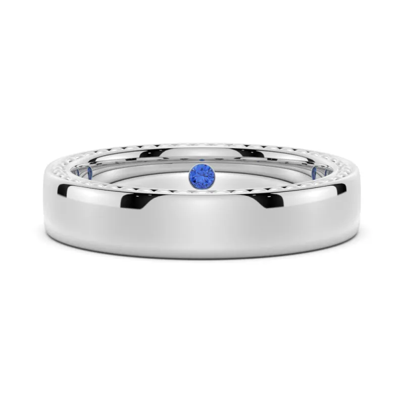 4.4mm High Polished Finish Men's Wedding Band sold by MSBLUE Jewelry