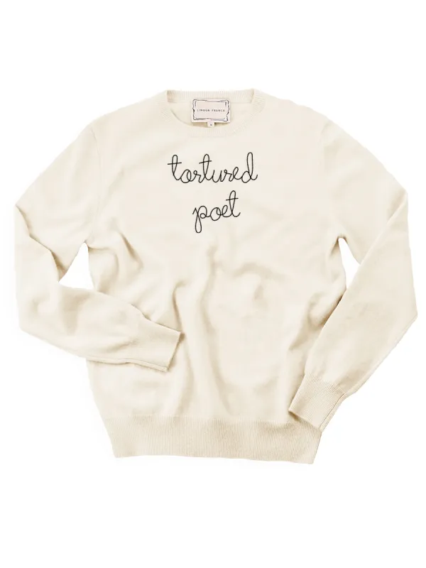 "tortured poet" Crewneck sold by Lingua Franca NYC