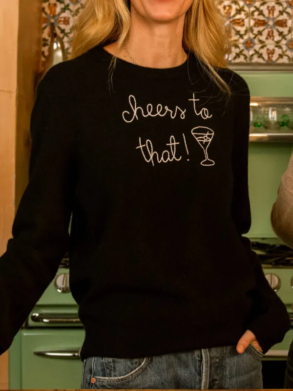 "cheers to that" Crewneck sold by Lingua Franca NYC
