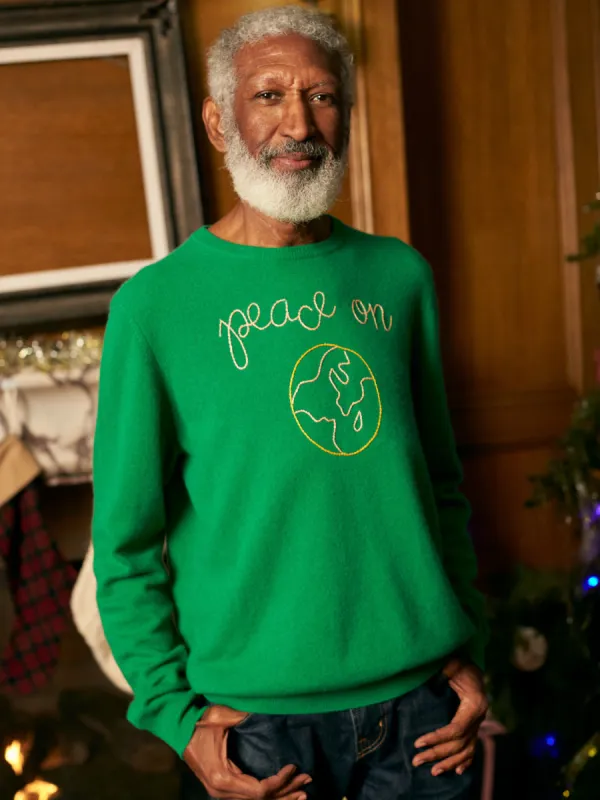 Peace On Earth Crewneck sold by Lingua Franca NYC