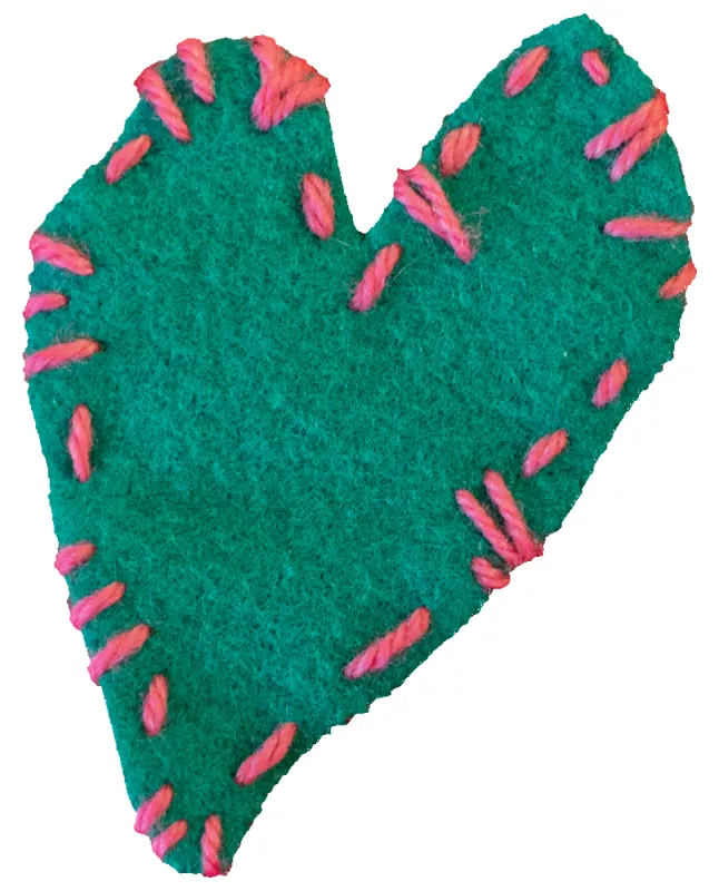 Felt Heart Patch sold by Lingua Franca NYC