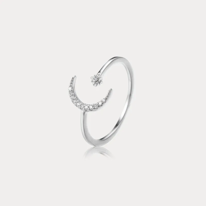 Silver Moon Ring sold by Selenichast