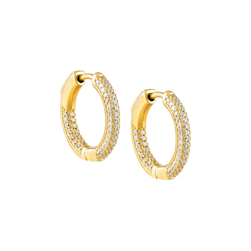 Slim Pavé Huggie Earring sold by Adina Eden's