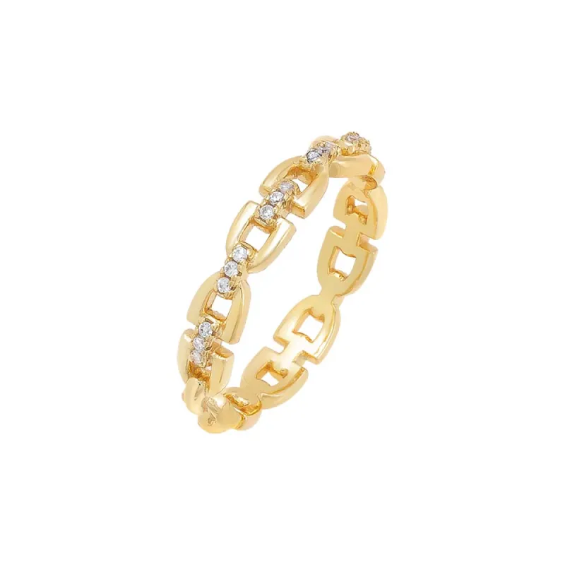 CZ Chain Link Ring sold by Adina Eden's