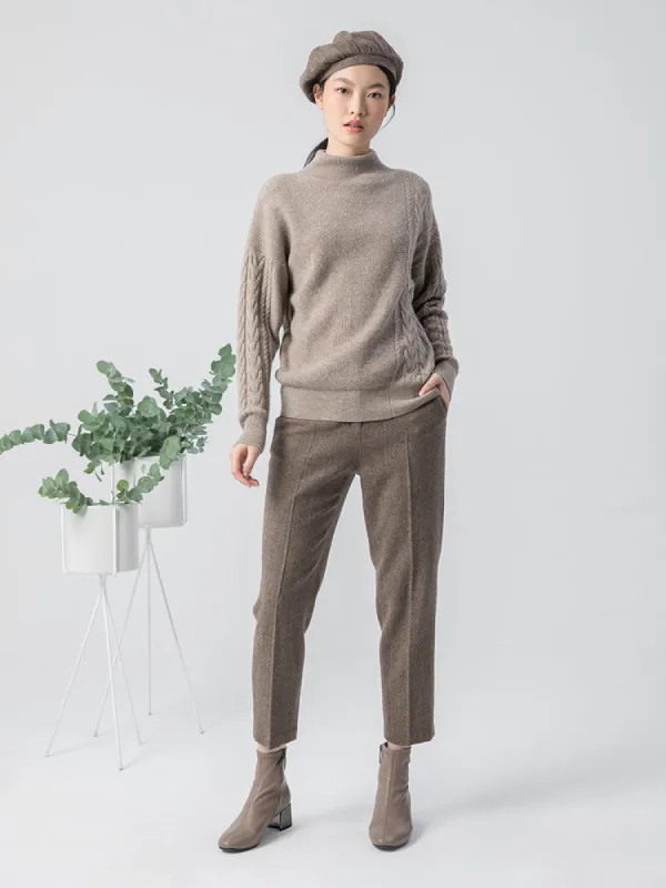 Washable Wool Tapered Mid-Calf Pants sold by Goelia