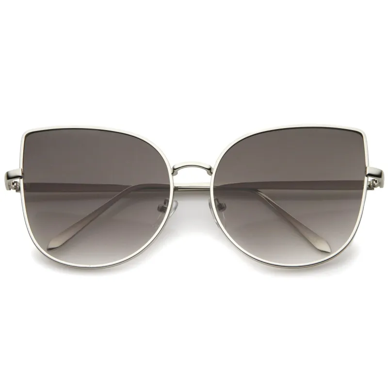 Oversize Indie Flat Gradient Lens Cat Eye Sunglasses A851 sold by ZeroUV