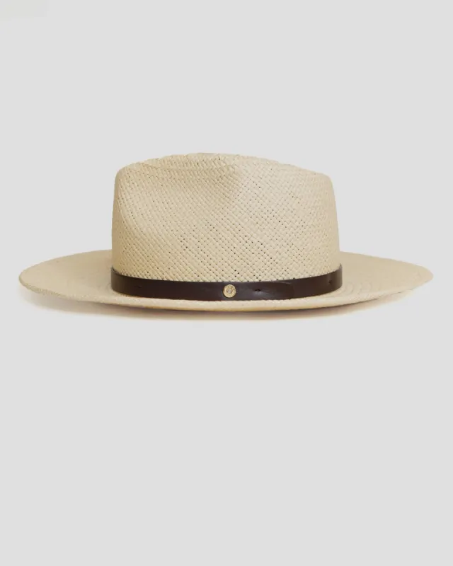 SG Geoffery Straw Fedora Hat – Natural sold by Southern Gents