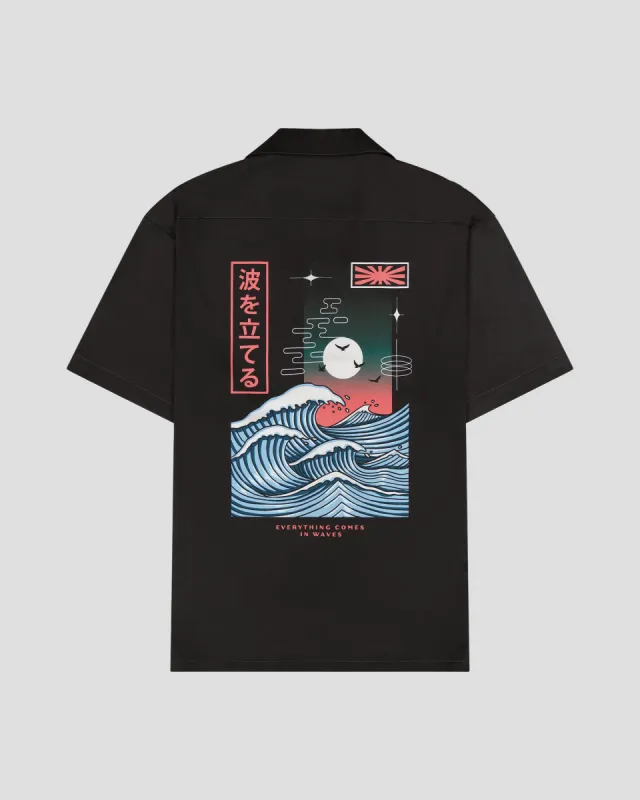 SG Camp Collar Shirt - Koi Wave sold by Southern Gents